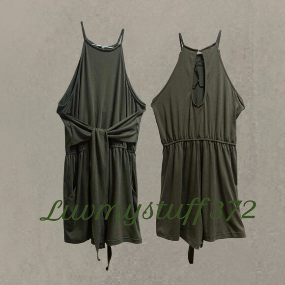 Cute Zesica High Neck Halter Romper Shorts - Picture 7 of 14